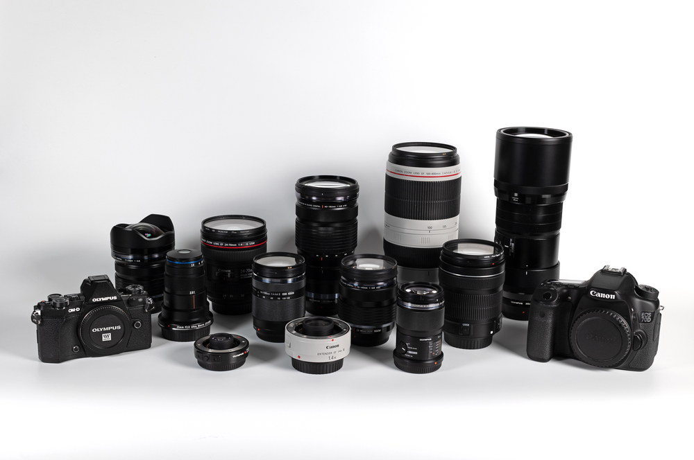 seleccion de camaras y lentes de fotografia y video